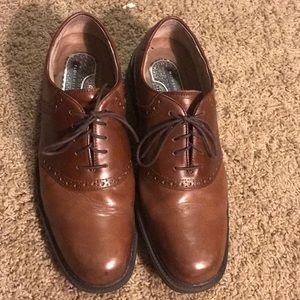 Florsheim laceup plain toe saddle oxford. Size 11.